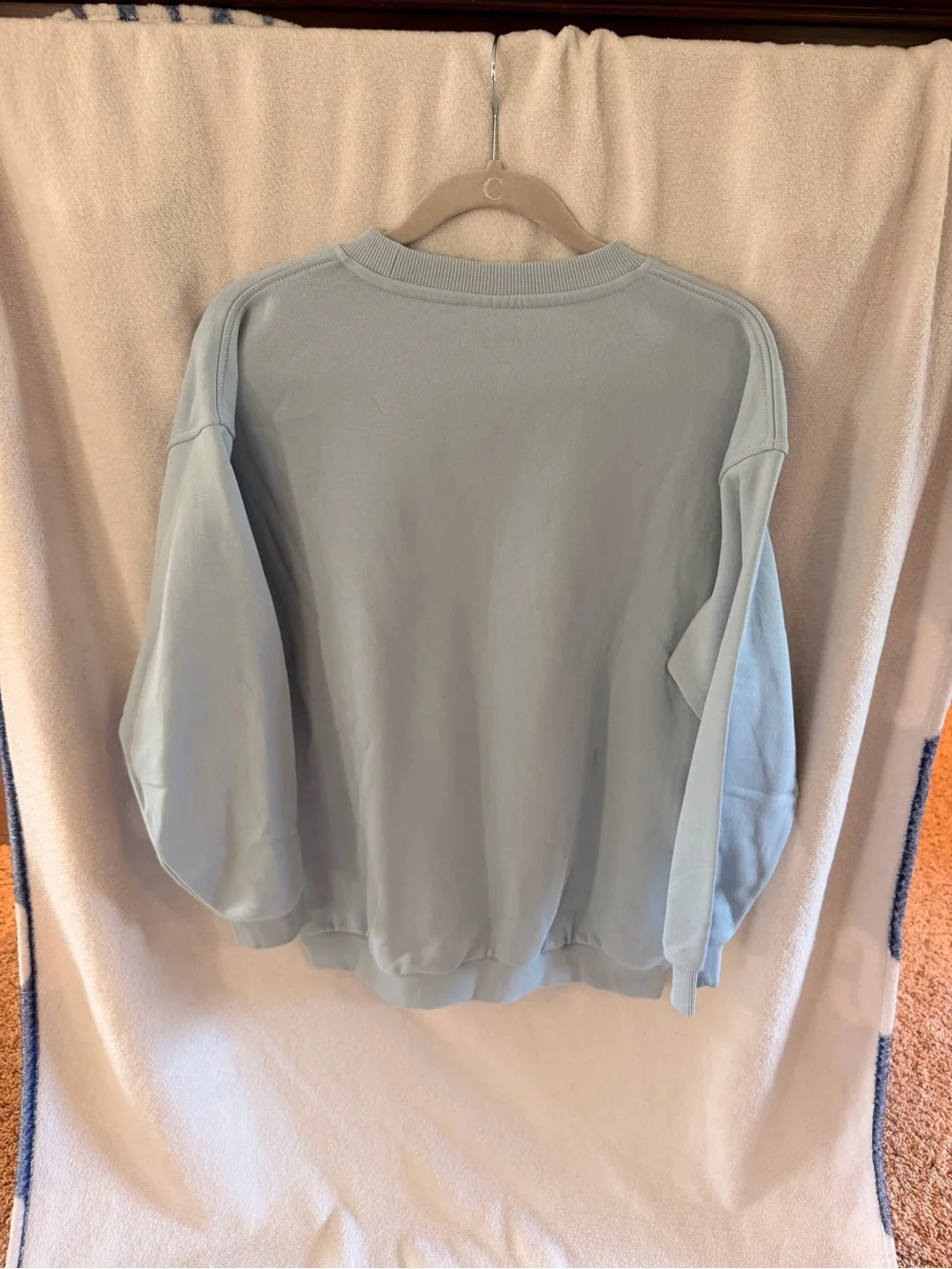 Nike Light Blue Crewneck Sweatshirt with White Logo